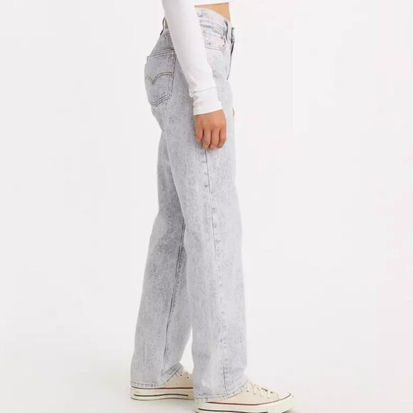 NWT Levi's 501 '90s Jeans in Mini Railroad Stripe - Picture 4 of 8